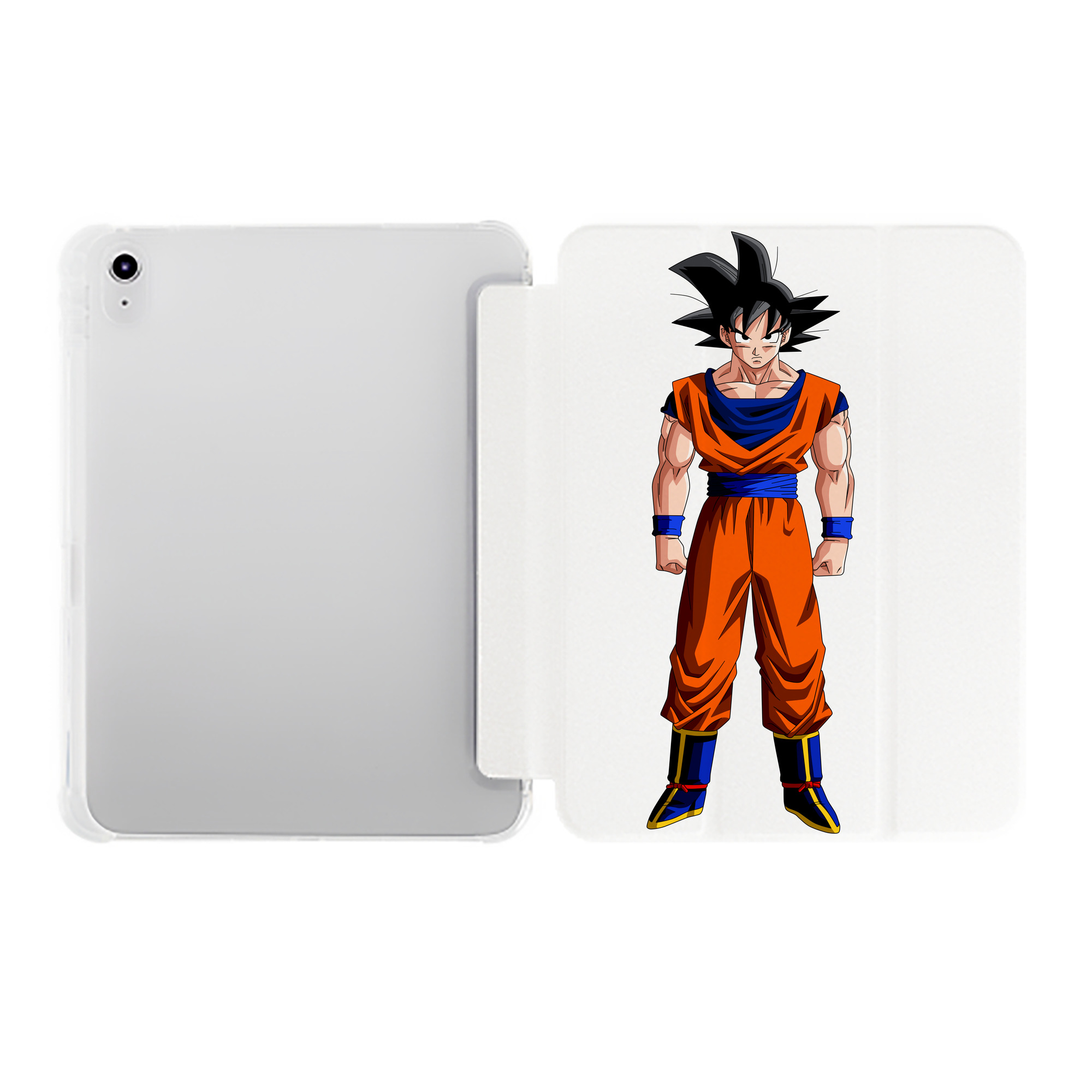 （画像用） ドラゴンボール 孫悟空（そん ごくう）Son Goku カカロット DRAGON BALL Kakarotto IPad ケース ペン収納付き 三つ折りスタンド PUレザー×シリコン 対応機種9.5/10.5/10.9インチ